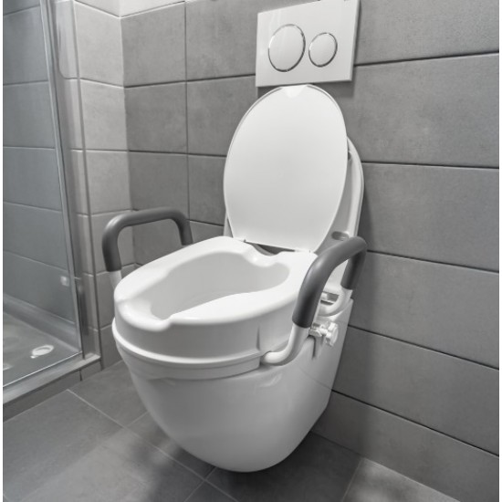 Capac de toaleta suprainaltat cu capac si manere Capac de toaleta suprainaltat cu capac si manere